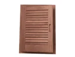 Whitecap Teak Louvered Door & Frame - Left Hand - 15" x 20"