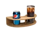 Whitecap Teak Curved Two-Drink Rack