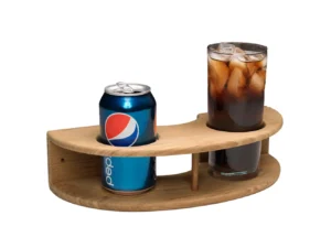 Whitecap Teak Curved Two-Drink Rack