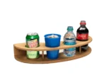 Whitecap Teak Curved Four-Drink Rack