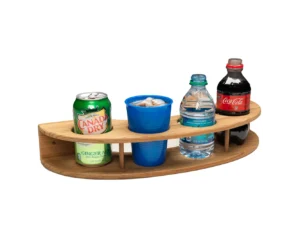 Whitecap Teak Curved Four-Drink Rack