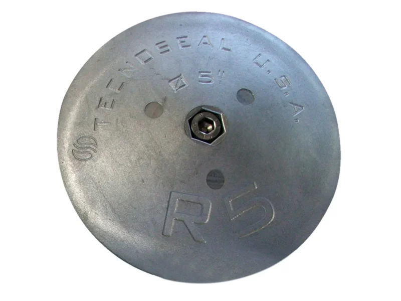 Tecnoseal R5 Rudder Anode - Zinc - 5" Diameter x 7/8" Thickness