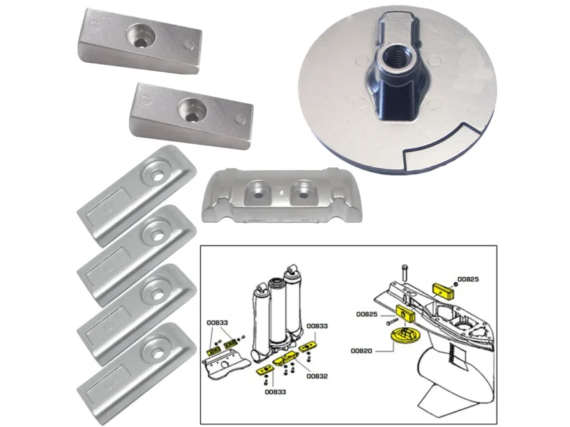 Tecnoseal Anode Kit w/Hardware - Mercury Verado 6 - Magnesium