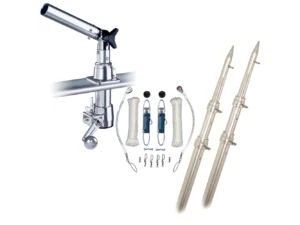 Rupp Z-30 Top Gun Outrigger Kit w/15' Telescoping Poles & Complete Single Line Rigging Kit w/Klickers Release Clips