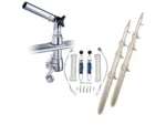 Rupp Z-30 Top Gun Outrigger Kit w/18' Poles & Complete Single Line Rigging Kit w/Klickers Release Clips