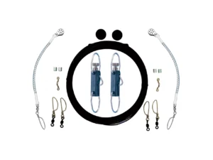 Rupp Single Rigging Kit w/Klickers - Black Mono 160' Lines