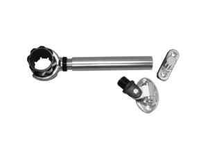 Rupp Threaded Antenna Support w/6" Pipe Mount, Oval 4-Way Base & 1.5" Collar