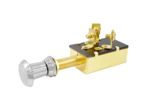 Attwood Push/Pull Switch - Three-Position - Off/On/On
