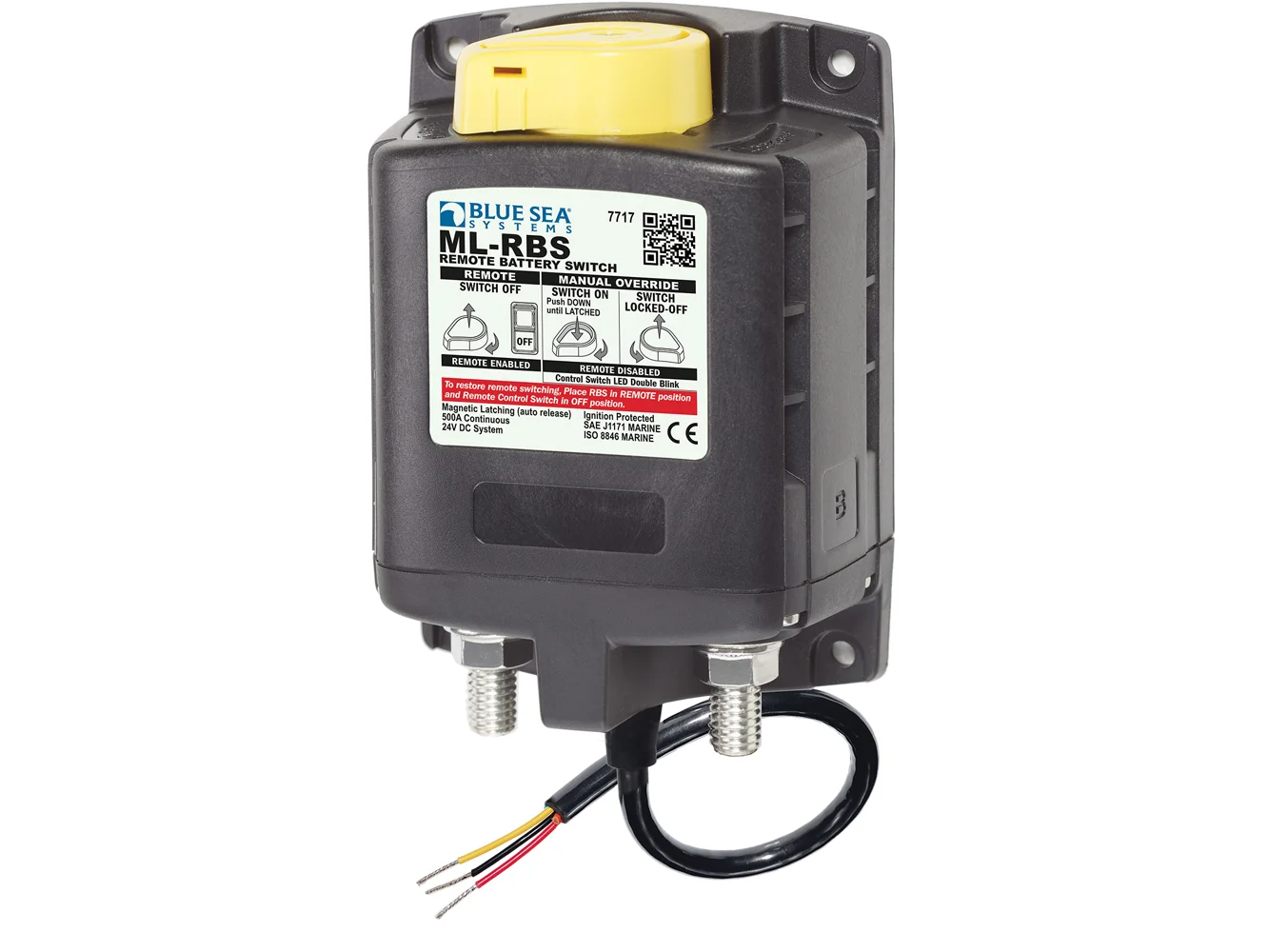 Blue Sea 7717 ML-RBS Remote Battery Switch w/Manual Control Auto-Release - 24V
