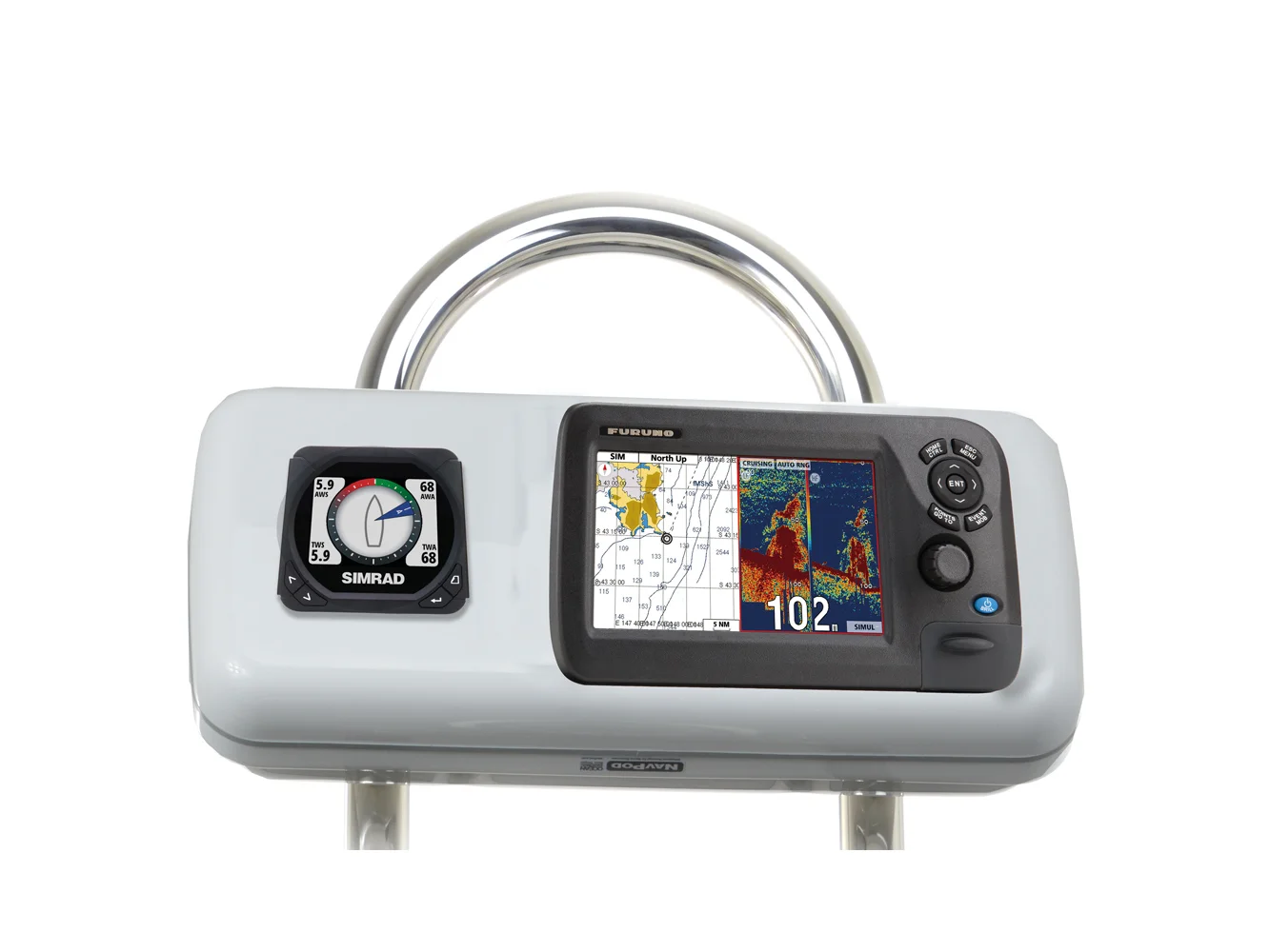 NavPod GP1515 SystemPod Pre-Cut f/Furuno GP1670/GP1670F 5.7" & 1 Instrument f/9.5" Wide Guard