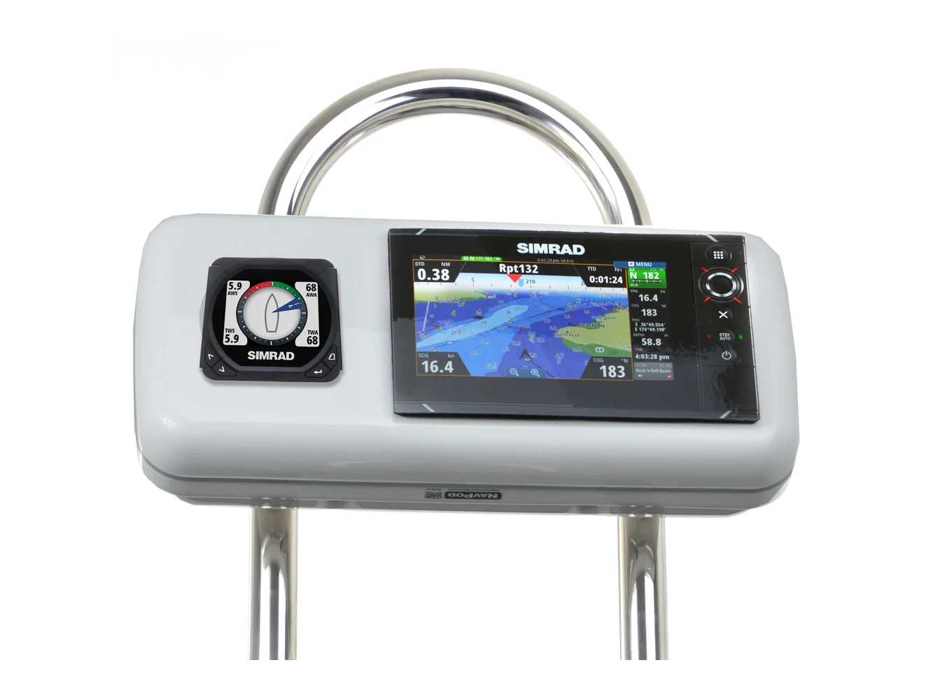 NavPod GP1516 SystemPod Pre-Cut f/Simrad NSS7 evo2 or B&G Zeus² 7 & 1 Instrument f/9.5" Wide Guard