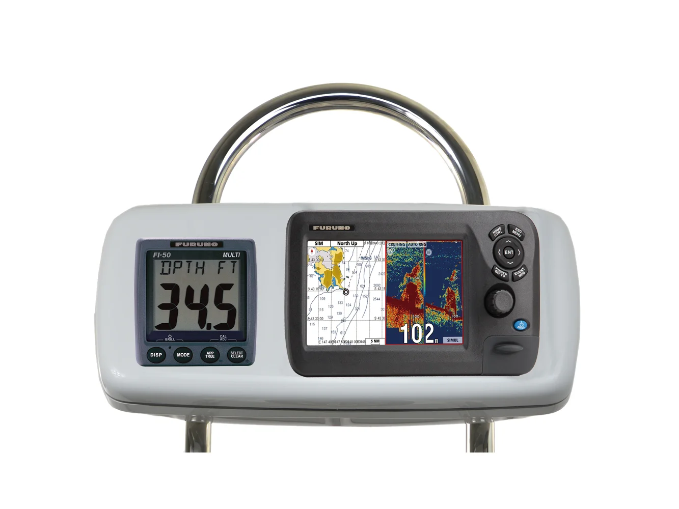 NavPod GP2040-18 SystemPod Pre-Cut f/Furuno GP1870/GP1870F & 1 Instrument f/12" Wide Guard