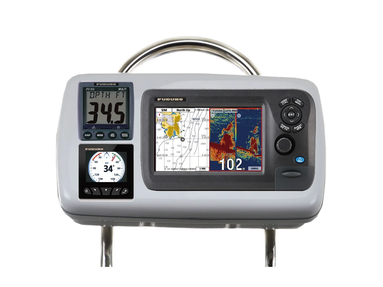 NavPod GP2080-18 SystemPod Pre-Cut f/Furuno GP1870/GP1870F & 2 Instruments f/12" Wide Guard