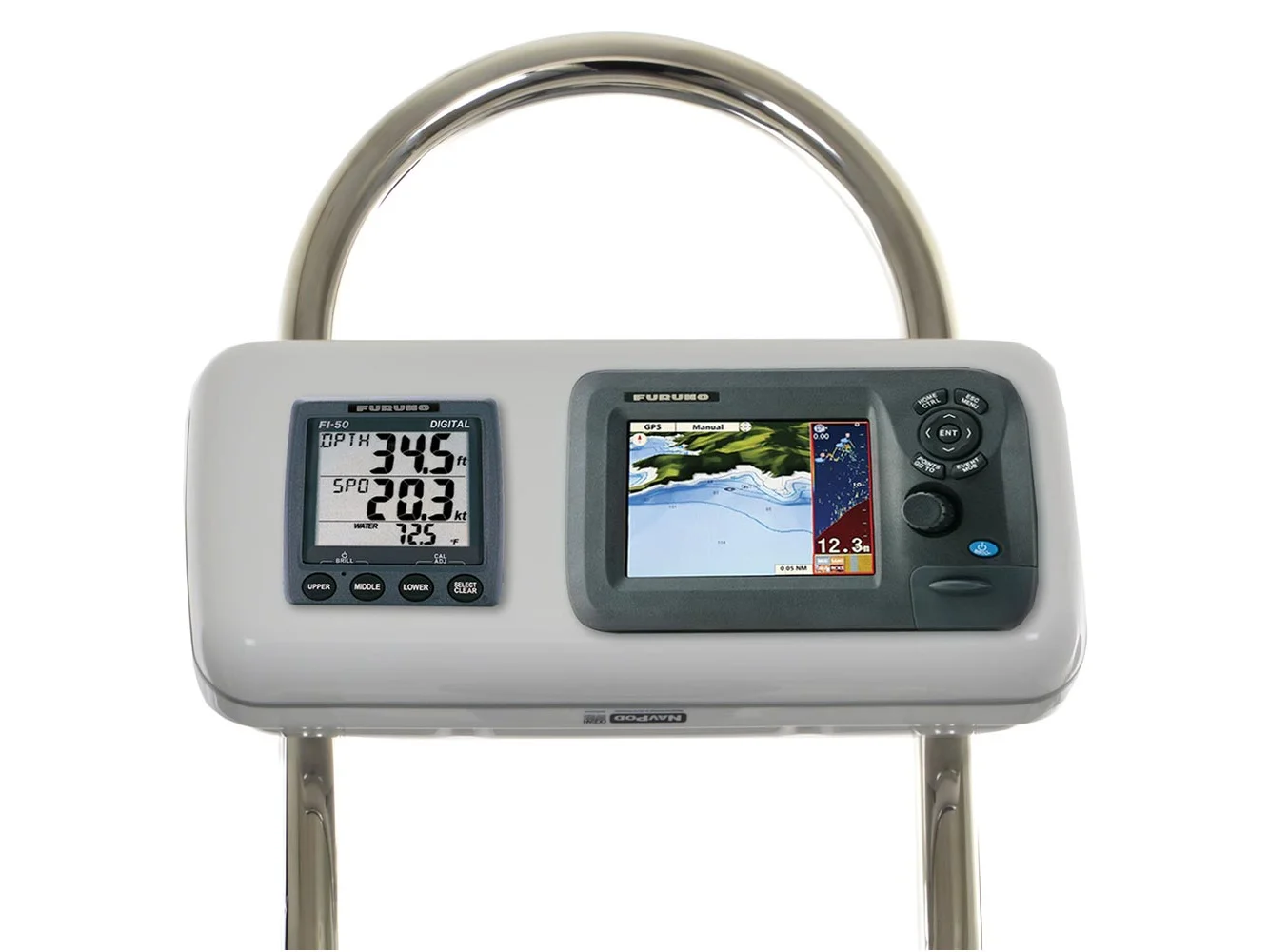 NavPod GP2515 SystemPod Pre-Cut f/Furuno GP1670/GP1670F 5.7" & 1 Instrument f/12" Wide Guard