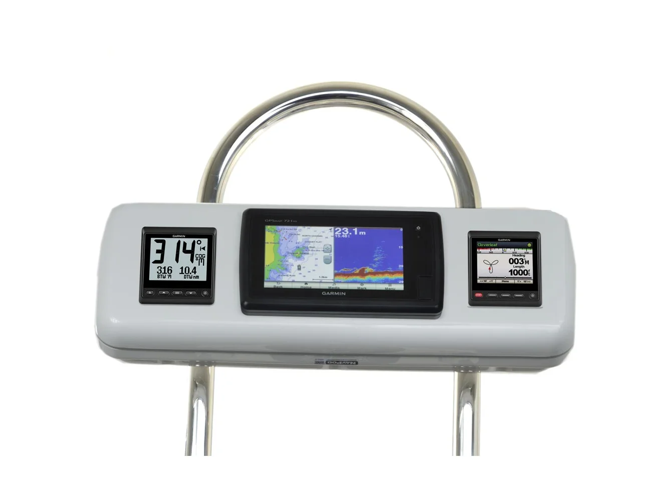 NavPod GP2603 SystemPod Pre-Cut f/Garmin 720/721 / 740/740s / 741/721xs / 70s/70dv & 2 Instruments f/12" Wide Guard