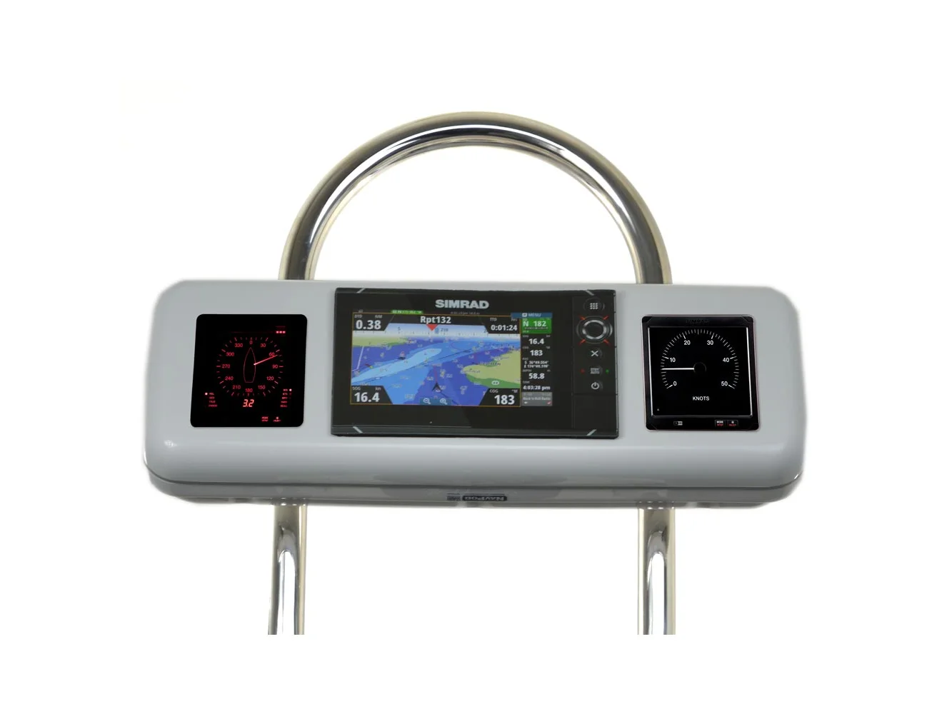 NavPod GP2606 SystemPod Pre-Cut f/Simrad NSS7 evo2 or B&G Zeus² 7 & 2 Instruments f/12" Wide Guard
