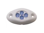 Innovative Lighting Courtesy Light - 4 LED Surface Mount - Blue LED/White Case