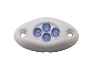 Innovative Lighting Courtesy Light - 4 LED Surface Mount - Blue LED/White Case