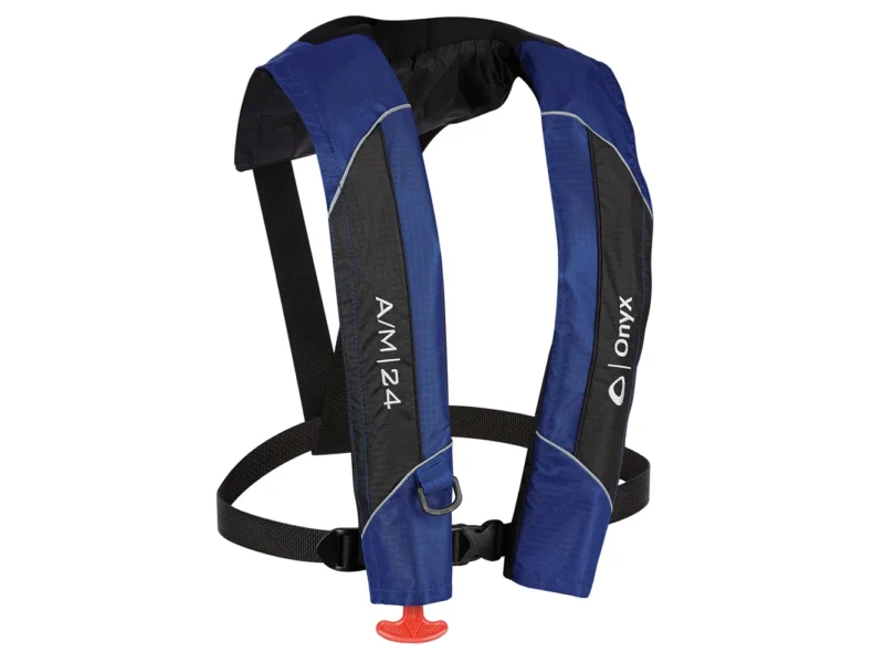 Onyx A/M-24 Automatic/Manual Inflatable PFD Life Jacket - Blue