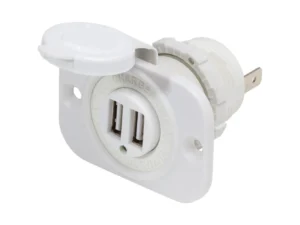 Blue Sea 12V DC Dual USB Charger Socket - White
