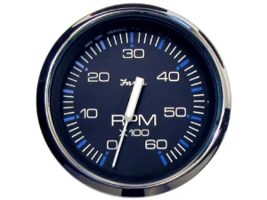 Faria Chesapeake Black 4" Tachometer - 6000 RPM (Gas) (Inboard & I/O)
