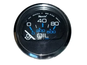Faria Chesapeake Black 2" Oil Pressure Gauge (80 PSI)