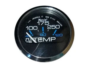 Faria Chesapeake Black 2" Water Temperature Gauge (100-250°F)