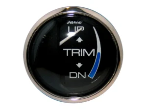 Faria Chesapeake Black 2" Trim Gauge (J/E/Suzuki Outboard)