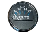 Faria Chesapeake Black 2" Voltmeter (10-16 VDC)