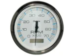 Faria Chesapeake White SS 4" Tachometer w/Hourmeter - 7000 RPM (Gas) (Outboard)