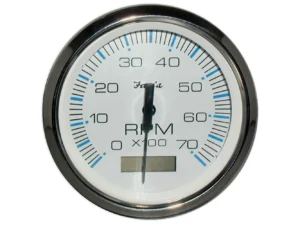 Faria Chesapeake White SS 4" Tachometer w/Hourmeter - 7000 RPM (Gas) (Outboard)