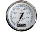Faria Chesapeake White SS 4" Tachometer w/Systemcheck Indicator - 7000 RPM (Gas) (Johnson/Evinrude Outboard)