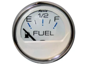 Faria Chesapeake White SS 2" Fuel Level Gauge (E-1/2-F)