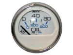 Faria Chesapeake White SS 2" Oil Pressure Gauge (80 PSI)