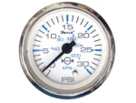 Faria Chesapeake White SS 2" Water Pressure Gauge (30 PSI)