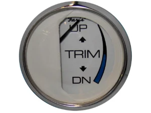Faria Chesapeake White SS 2" Trim Gauge (Mercury / Mariner / Mercruiser / Volvo DP / Yamaha - '01 and Newer)