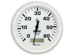 Faria Dress White 4" Tachometer w/Hourmeter - 6000 RPM (Gas) (Inboard)