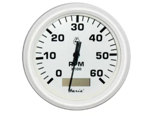 Faria Dress White 4" Tachometer w/Hourmeter - 6000 RPM (Gas) (Inboard)
