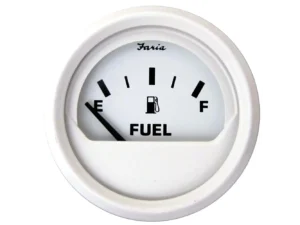 Faria Dress White 2" Fuel Level Gauge (E-1/2-F)