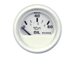 Faria Dress White 2" Oil Pressure Gauge (80 PSI)
