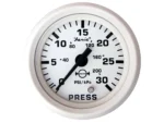 Faria Dress White 2" Water Pressure Gauge (30 PSI)