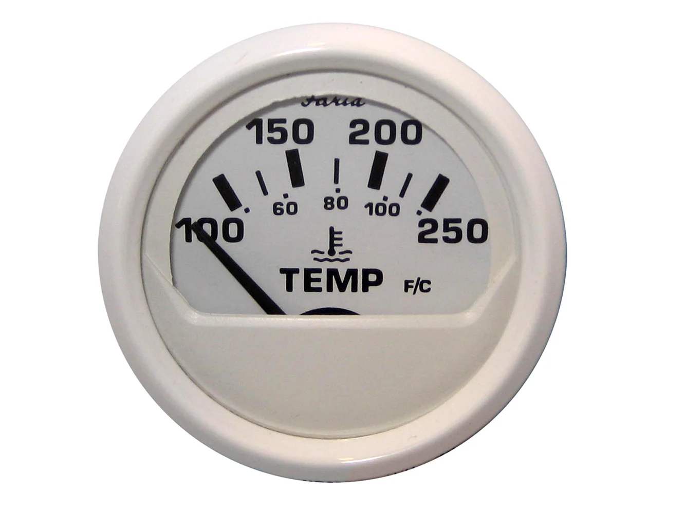 Faria Dress White 2" Water Temperature Guage (100-250°F)
