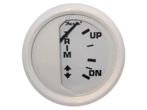 Faria Dress White 2" Trim Gauge (Mercury / Mariner / Mercruiser / Volvo DP / Yamaha '01 and newer)