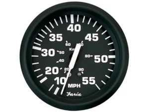 Faria Euro Black 4" Speedometer - 55MPH (Pitot)