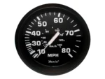 Faria Euro Black 4" Speedometer - 80MPH (Pitot)