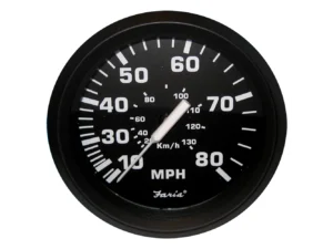 Faria Euro Black 4" Speedometer - 80MPH (Pitot)