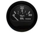 Faria Euro Black 2" Oil Pressure Gauge (80 PSI)