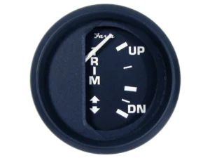 Faria Euro Black 2" Trim Gauge f/ Mercury / Mariner / Mercruiser / Volvo DP / Yamaha '01 and Newer