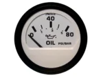 Faria Euro White 2" Oil Pressure Gauge (80 PSI)