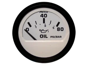 Faria Euro White 2" Oil Pressure Gauge (80 PSI)